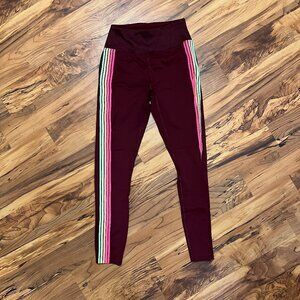 Womens Victoria Secrets PINK Maroon Active Leggings Size XS